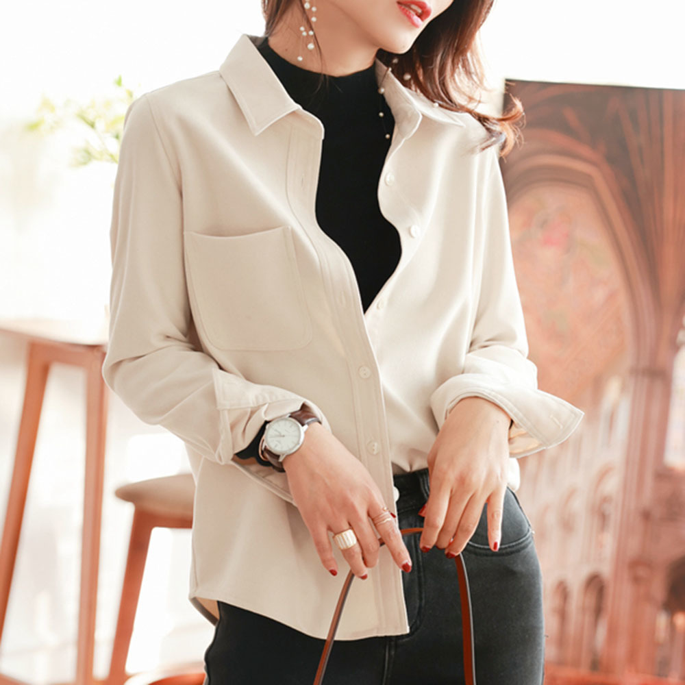 2021 Thin, Long-sleeved, Long-sleeved Autumn Bent Female Shirt Solid, Casual Color Hot Fashion Top U4xy, Beige
2021 Thin, Long-sleeved, Long-sleeved Autumn Bent Female Shirt Solid, Casual Color Hot Fashion Top U4xy, Beige
