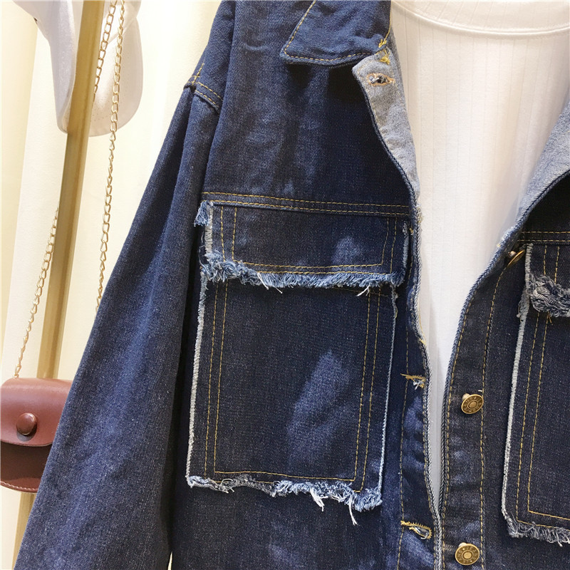 Semfri Jacket Women Winter Denim Jacket High Quality Loose chaqueta mujer Streetwear All-match Mental Covered Button Coat