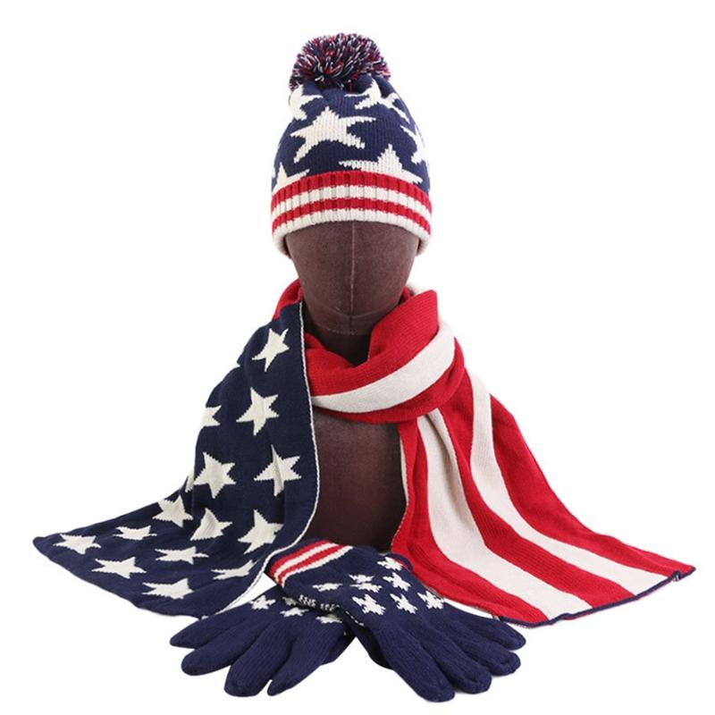 Women Men Winter 3 Pieces Beanie Hat Long Scarf Gloves Set UK British USA American Flag Stripes Printed Pompom Skull Cap
Women Men Winter 3 Pieces Beanie Hat Long Scarf Gloves Set UK British USA American Flag Stripes Printed Pompom Skull Cap