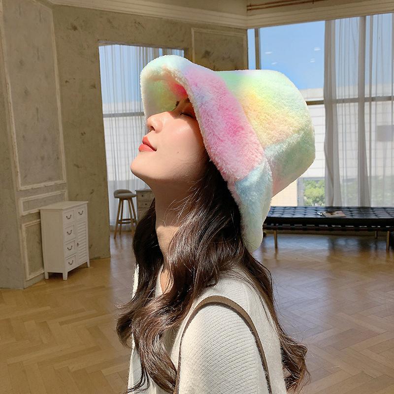 Wide Brim Hats Women Winter Rainbow Colorful Tie Dye Bucket Hat Fluffy Fuzzy Plush Short Sunscreen Thick Warm Outdoor Panama Fisherman Cap, Color 3
Wide Brim Hats Women Winter Rainbow Colorful Tie Dye Bucket Hat Fluffy Fuzzy Plush Short Sunscreen Thick Warm Outdoor Panama Fisherman Cap, Color 3