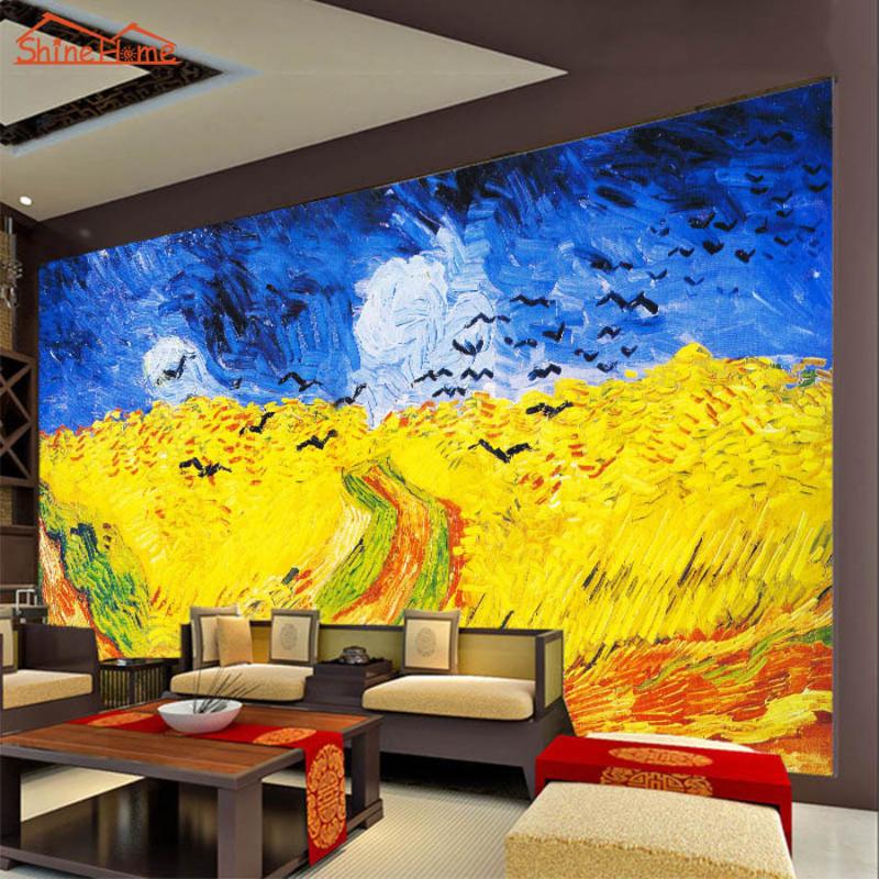 ShineHome-Large Photo Wallpaper for Walls Paper 3 d Livingroom Gogh Oil Painting Wheat Field Crows 3D Room Mural Rolls Decor, Non woven material
ShineHome-Large Photo Wallpaper for Walls Paper 3 d Livingroom Gogh Oil Painting Wheat Field Crows 3D Room Mural Rolls Decor, Non woven material