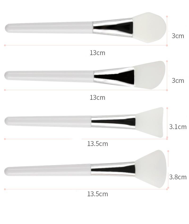 White Silicone Mask Brush Soft Skin Care Mud Mixing Face Brushes Facial Foundation