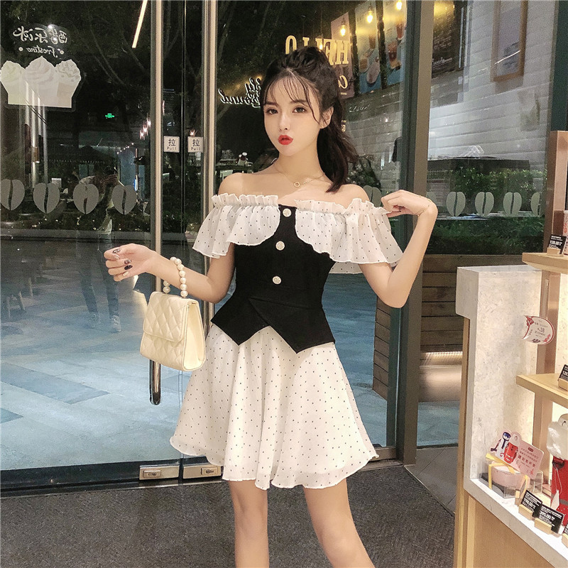 2021 Fairy Two-piece Suit for Women Summer New Sweety Off the Shoulder Top Ruffled Chiffon Skirt Defines Short Girls Combining Sets 8QTD, Multi
2021 Fairy Two-piece Suit for Women Summer New Sweety Off the Shoulder Top Ruffled Chiffon Skirt Defines Short Girls Combining Sets 8QTD, Multi