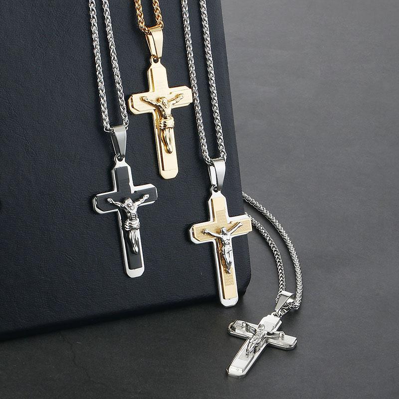 Elohim Stainless Steel Necklace Jesus Christ Cross Pendant Byzantine Link Chain Silver Color Black Gold Gift Steampunk
Elohim Stainless Steel Necklace Jesus Christ Cross Pendant Byzantine Link Chain Silver Color Black Gold Gift Steampunk