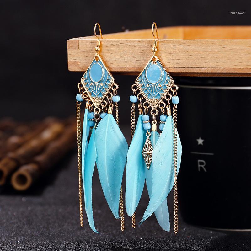 Dangle & Chandelier Summer Blue Long Feather Earrings For Women Beach Chain Tassel Drop Wedding Bride Jewelry Oorbellen Hangers1
Dangle & Chandelier Summer Blue Long Feather Earrings For Women Beach Chain Tassel Drop Wedding Bride Jewelry Oorbellen Hangers1