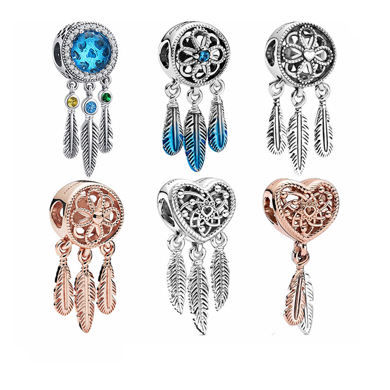925 Sterling Silver Dream Catcher Dangle Charm Heart Shaped Bead DIY fit Pandora Bracelet Jewelry For Women Gift
925 Sterling Silver Dream Catcher Dangle Charm Heart Shaped Bead DIY fit Pandora Bracelet Jewelry For Women Gift