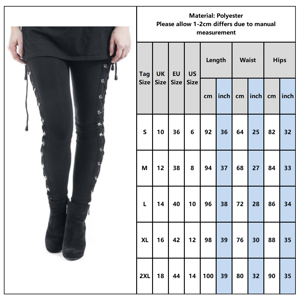 Skinny Pencil Pants Women Gothic Punk Trousers Elastic Long Pants Halloween Side Lace Up Pants Black Workout Vintage Trouser D30 201228