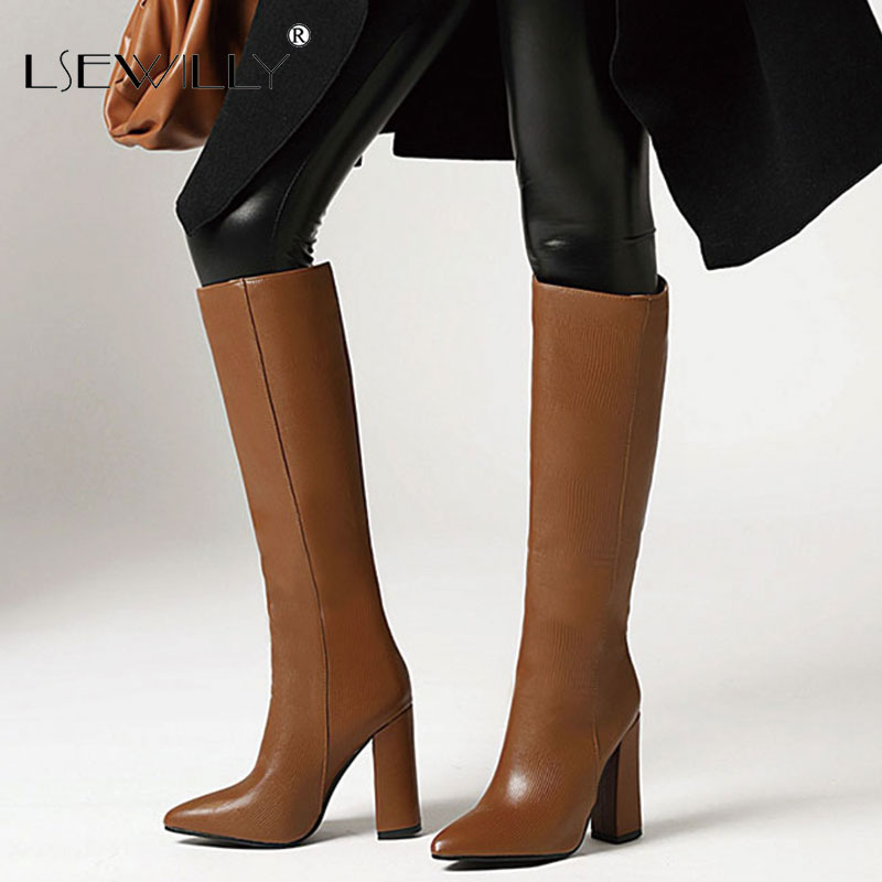 Lsewilly Brand Design Women Knee High Boots Fashion Pointed Toe Thick Heel Women Western Boots 2020 New Winter, Black
Lsewilly Brand Design Women Knee High Boots Fashion Pointed Toe Thick Heel Women Western Boots 2020 New Winter, Black