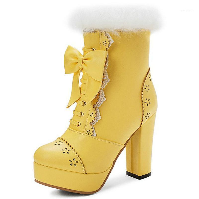 ZawsThia Yellow Pink Purple Laser Cutout Bowtie Winter Real Fur Lined Block High Heeled Platform Women Ankle Snow Boots1, Black
ZawsThia Yellow Pink Purple Laser Cutout Bowtie Winter Real Fur Lined Block High Heeled Platform Women Ankle Snow Boots1, Black