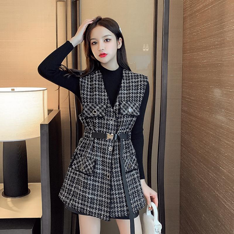 Fashion women' vest 2021 autumn and winter new light cooked wind tweed vest temperament fashion lace was thin, Black
Fashion women' vest 2021 autumn and winter new light cooked wind tweed vest temperament fashion lace was thin, Black
