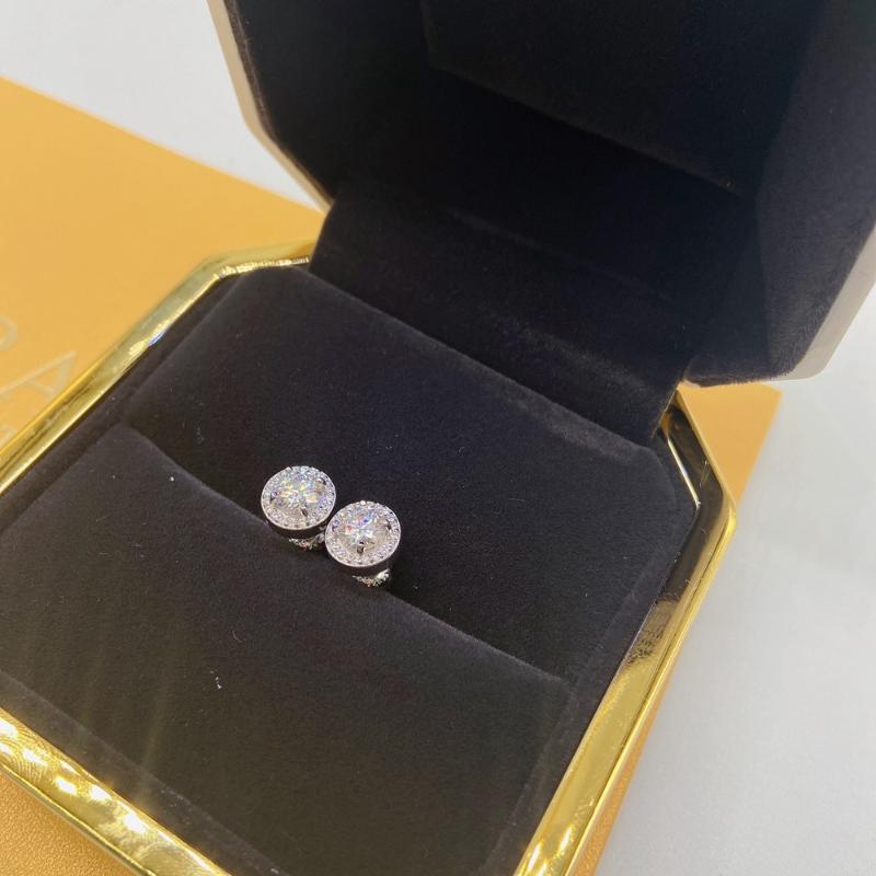 Stud Vinregem Hip Hop Rock Sterg Sier VVS Round Cut D Color Real Moissanite Dias Studs Earrings Fine Jewelry With GRA