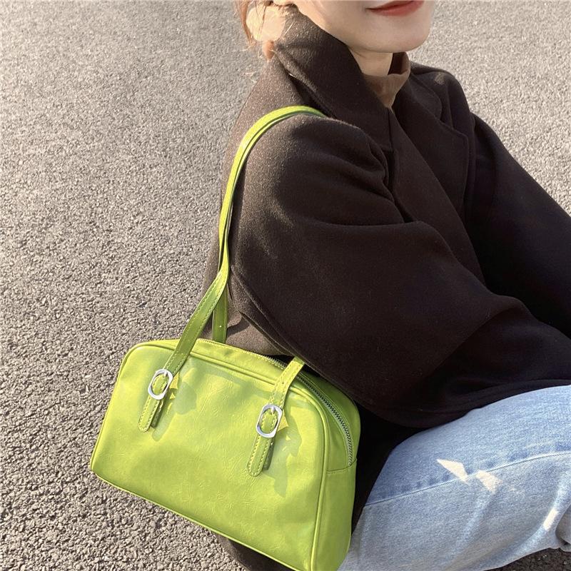 Fashion PU Leather Women Green Shoulder Bags Large Capacity Ladies Daily Boston Bag Handbags Female Underarm Bag Small Tote, Khaki
Fashion PU Leather Women Green Shoulder Bags Large Capacity Ladies Daily Boston Bag Handbags Female Underarm Bag Small Tote, Khaki