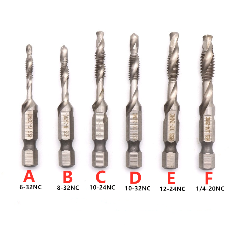 Citop M3-M10 Screw Tap Drill Bits Taps Hex 6.35mm Shank Titanium Plated HSS 4341 Screw Silver Tone Thread Metric Tap Drill Bits
Citop M3-M10 Screw Tap Drill Bits Taps Hex 6.35mm Shank Titanium Plated HSS 4341 Screw Silver Tone Thread Metric Tap Drill Bits