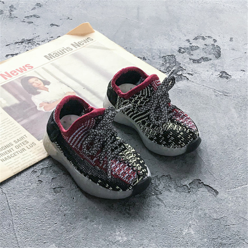 AOGT Spring Baby Shoes Boy Girl Breathable Knitting Mesh Toddler Shoes Fashion Infant Sneakers Soft Comfortable Child Shoes 201222