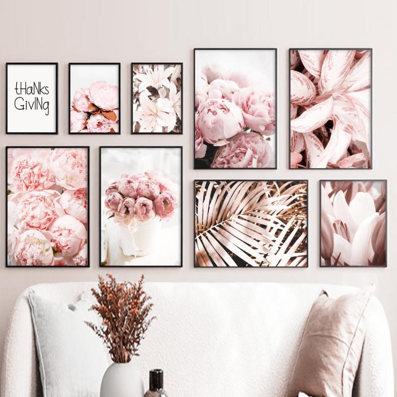 Pink Peony Lily Flowers Petal Banana Leaf Home Art Canvas Painting Nordic Posters And Prints Wall Pictures For Living Room Decor1
Pink Peony Lily Flowers Petal Banana Leaf Home Art Canvas Painting Nordic Posters And Prints Wall Pictures For Living Room Decor1