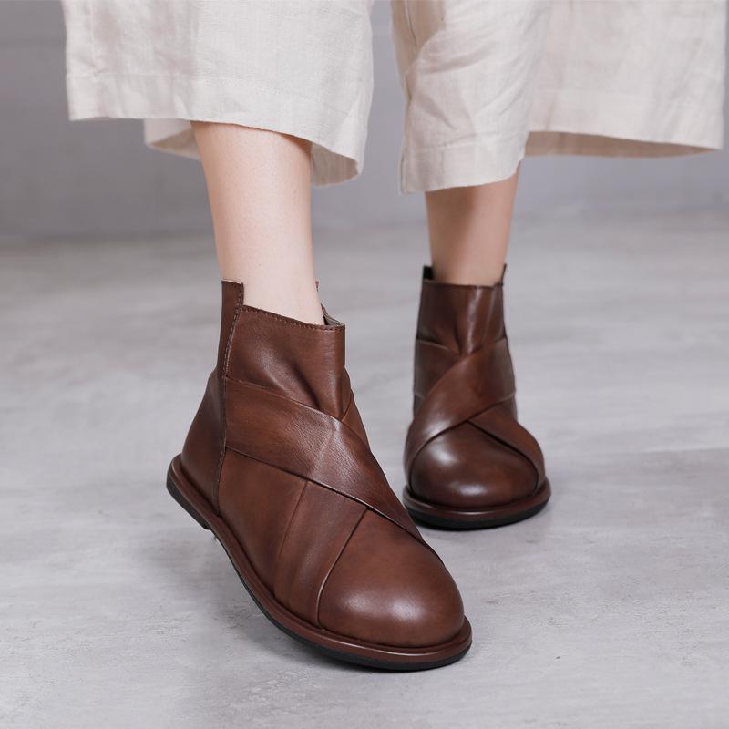 Retro Leather All-Match Short Boots for Women, Original 202020autumn and Winter, Black
Retro Leather All-Match Short Boots for Women, Original 202020autumn and Winter, Black