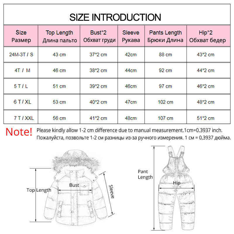 IYEAL Russia Winter Warm Children Clothing Sets for Boys Natural Fur Down Cotton Snow Wear Windproof Ski Suit Kids Baby Clothes 211224