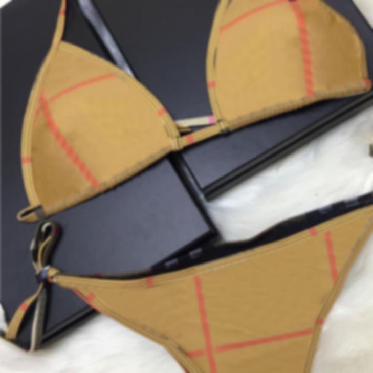 Stylist Designer Bikini Sets For Women Luxury Three-point Swimwear Classics Swimsuits Plaid Stripe Brand Two-piece Bikinis S-XL, Brown
Stylist Designer Bikini Sets For Women Luxury Three-point Swimwear Classics Swimsuits Plaid Stripe Brand Two-piece Bikinis S-XL, Brown