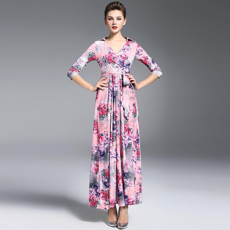 Luxury High Quality 2020 Designer Runway Maxi Dress Spring Women 3/4 sleeve Vintage Floral Printed Long Wrap Dress, Sky blue
Luxury High Quality 2020 Designer Runway Maxi Dress Spring Women 3/4 sleeve Vintage Floral Printed Long Wrap Dress, Sky blue