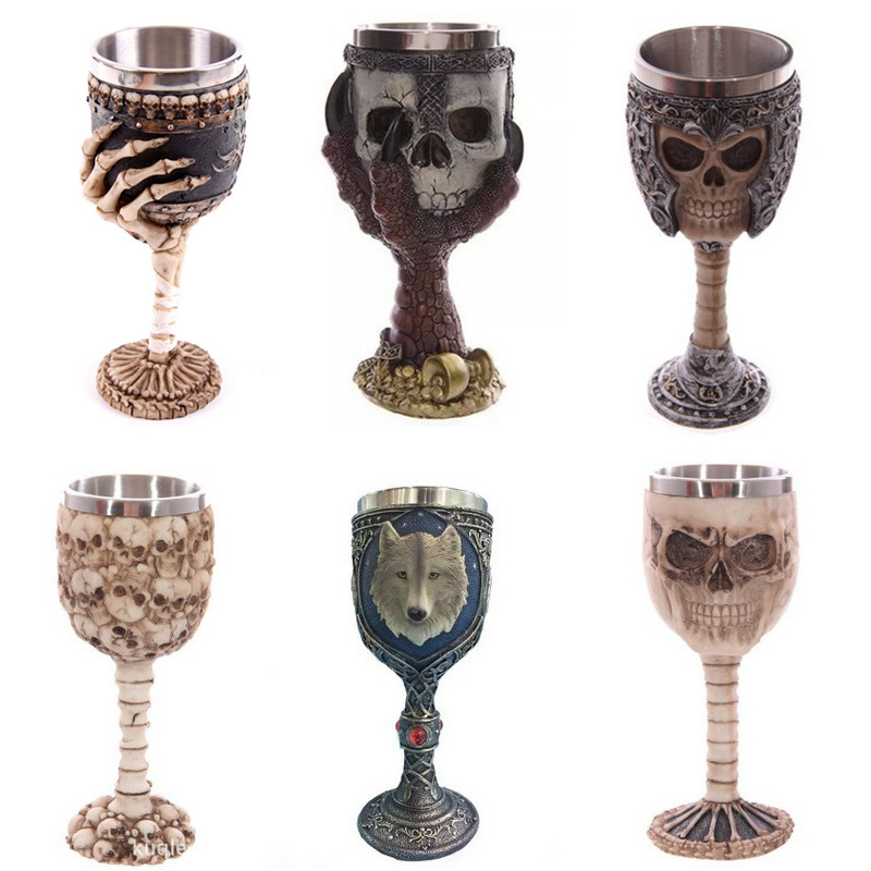 Skull Mug Creative Goblet Beer Water Cup 3D Stainless Steel Knight Coffee Tea Glass Bone Paw Horned Pit Lord Warrior Beer Gift X1027
Skull Mug Creative Goblet Beer Water Cup 3D Stainless Steel Knight Coffee Tea Glass Bone Paw Horned Pit Lord Warrior Beer Gift X1027
