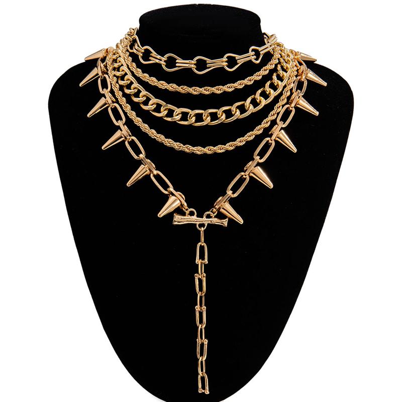 Punk rivet chain Multilayer necklace set hip hop thick necklace for women Choker collar
Punk rivet chain Multilayer necklace set hip hop thick necklace for women Choker collar
