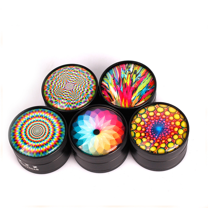 3D Metal Tobacco Grinder Creative Household Smoking Accessories 30MM Portable 3 Layer Manual Herb Grinders Free DHL