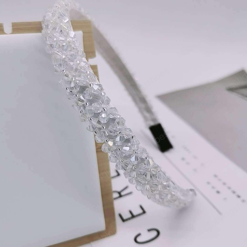 Fashion Hair Sticks Shiny Rhinestone Crystal Hair Band for Women Girl Head Hoop Fashion Hair Accessories Headwear 12 Colors