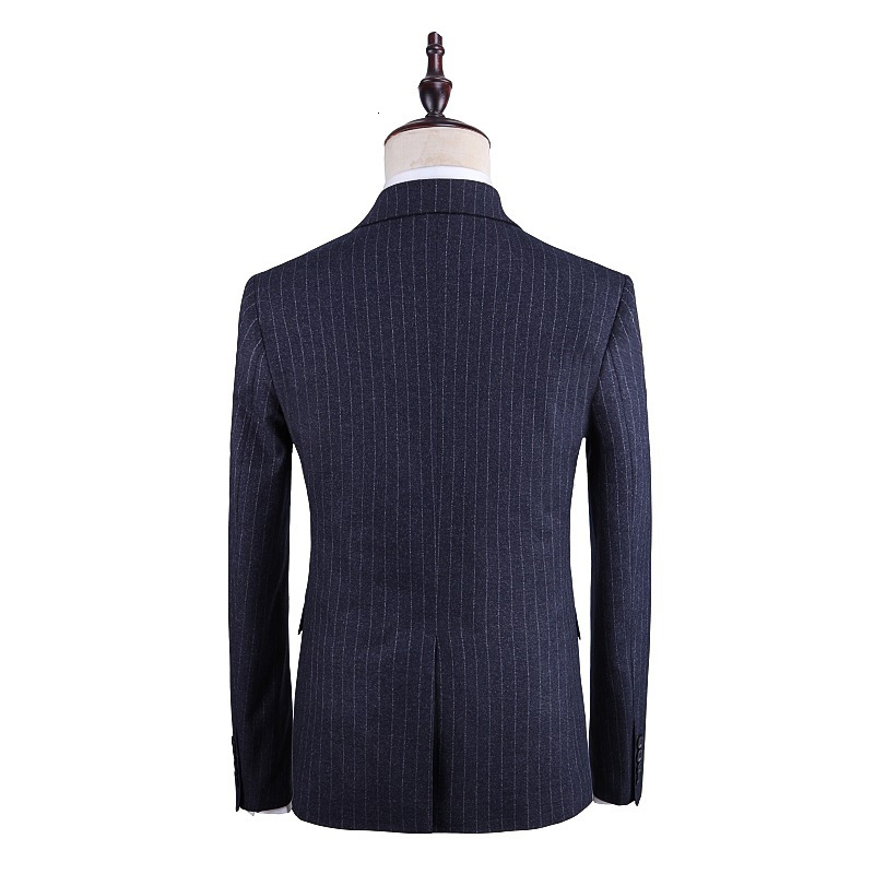2021 Man Suits Striped Wedding Dress Garments Plaid Suit New Arrival NAJ7, Navy blue.
2021 Man Suits Striped Wedding Dress Garments Plaid Suit New Arrival NAJ7, Navy blue.