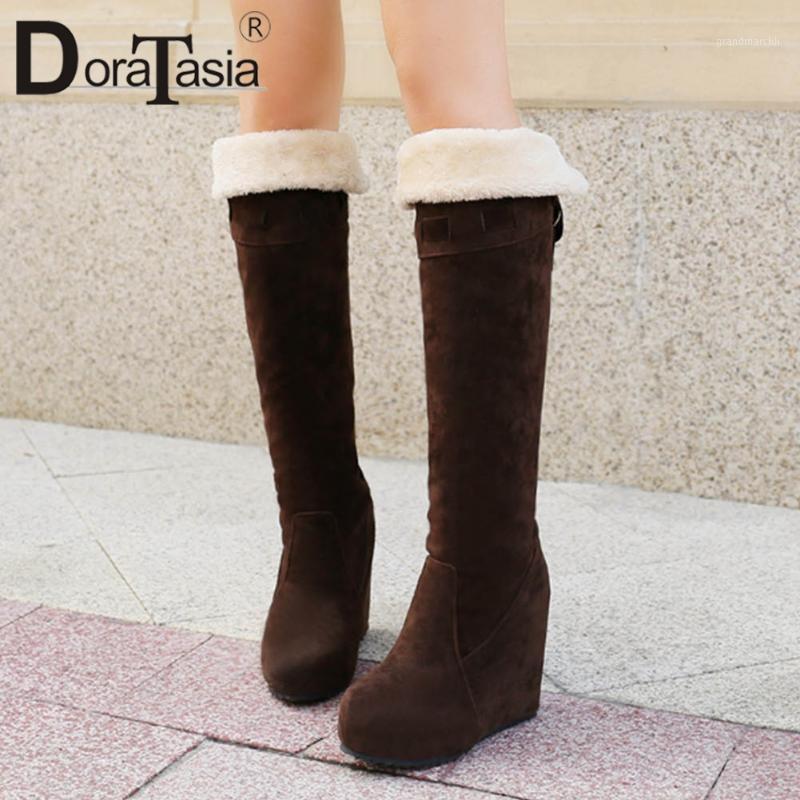 DORATASIA 32-43 Ladies Wedges High Heels Platform Shoes Woman 2020 Fashion Winter Warm Knee High Snow Boots Women 2 Ways1, Huang se
DORATASIA 32-43 Ladies Wedges High Heels Platform Shoes Woman 2020 Fashion Winter Warm Knee High Snow Boots Women 2 Ways1, Huang se