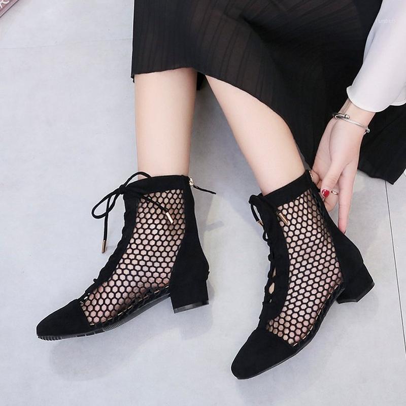Fashion Womens Summer Ankle Boots Mesh Shoes Sexy Middle Heels Lady Platform Pumps Lace Up Shoe Female1, Black
Fashion Womens Summer Ankle Boots Mesh Shoes Sexy Middle Heels Lady Platform Pumps Lace Up Shoe Female1, Black