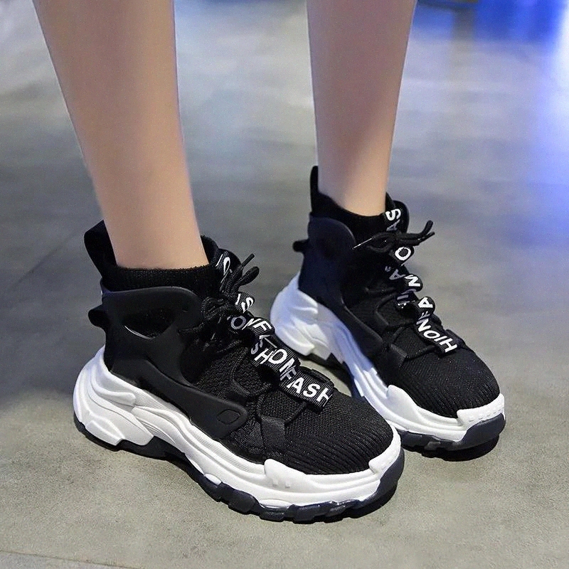 Autumn Women Sock Shoes Platform Sneakers Fashion Casual Sneakers Knitted Elastic Mesh Shoes Women Chunky Trainers Black White #tZ3D
Autumn Women Sock Shoes Platform Sneakers Fashion Casual Sneakers Knitted Elastic Mesh Shoes Women Chunky Trainers Black White #tZ3D
