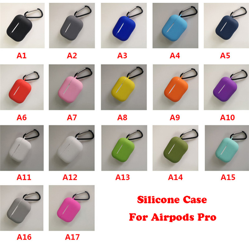 Soft Silicone Case For AirPods 1/2/3 Mini Slim TPU Wireless Bluetooth Headphone Cover For Airpods Pro 4 Mini With Metal Hook