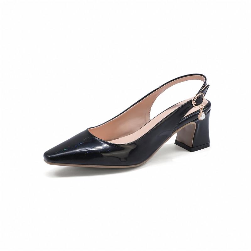 ASUMER 2020 plus size 33-48 single shoes newest women pumps buckle pearl spring summer simple dress office shoes ladies1