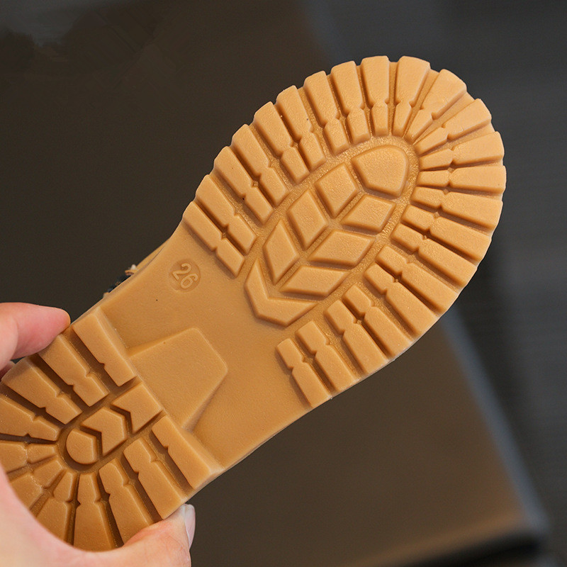 New Cute Pink Baby Girls Martin for 1-6 Years Old Children Shoes Fashion Kids Work Boots Hot 21-30 201201