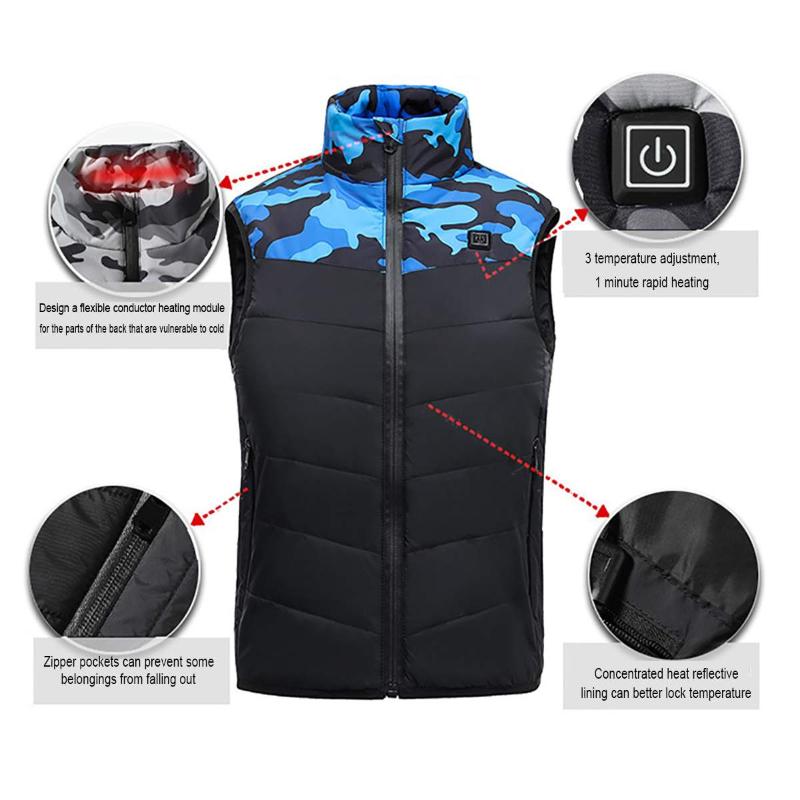 Electric Heated Jacket Winter Outdoor Kid Smart Heating Vest 3 Mode Adjustable Washable Flexible Thermal Warm Vest for Boy Girl, Blue
Electric Heated Jacket Winter Outdoor Kid Smart Heating Vest 3 Mode Adjustable Washable Flexible Thermal Warm Vest for Boy Girl, Blue
