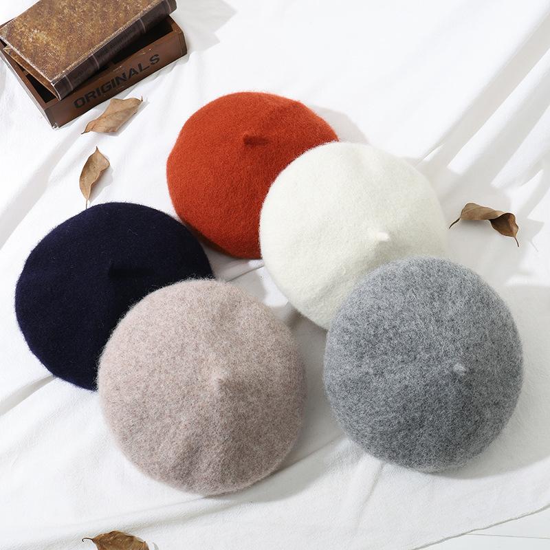 All-match Retro Wool Beret Ladies Autumn and Winter Woolen Hat Pumpkin Hat Japanese Simple Beret 
All-match Retro Wool Beret Ladies Autumn and Winter Woolen Hat Pumpkin Hat Japanese Simple Beret