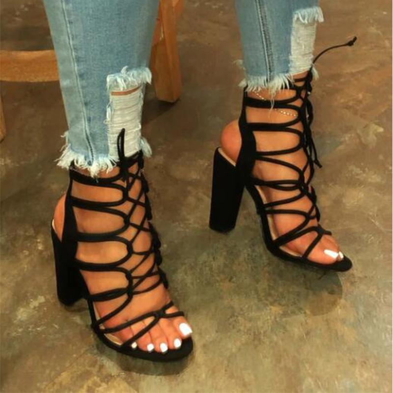 Ladies Sandals Gladiator Cross Tied Women Pumps Rome High Heels Female Bandage Slingback Shoes Summer Women Sandalias Mujer, Black
Ladies Sandals Gladiator Cross Tied Women Pumps Rome High Heels Female Bandage Slingback Shoes Summer Women Sandalias Mujer, Black