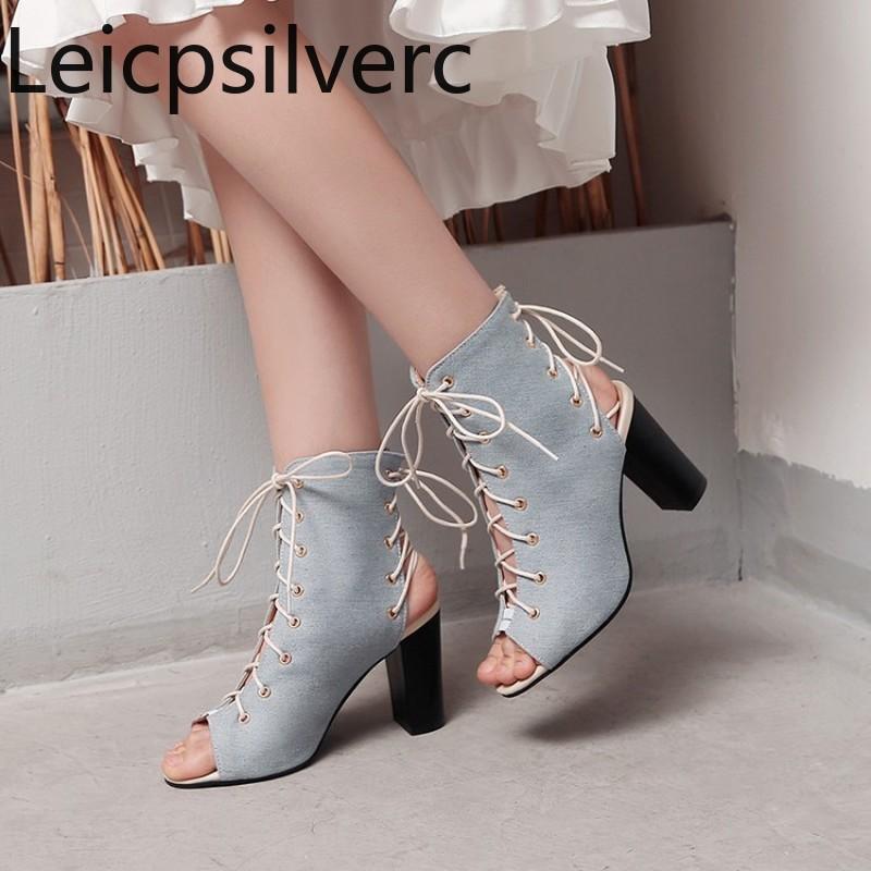 Women's Boots summer The New fashion Fish mouth Open toe Lace-up Thick heel High heel Women's shoes plus size 33-48, Black
Women's Boots summer The New fashion Fish mouth Open toe Lace-up Thick heel High heel Women's shoes plus size 33-48, Black