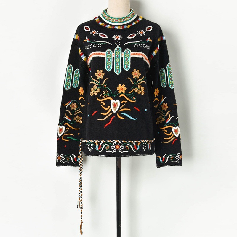 High-end Luxury Embroidery Pullovers Shirts 2021 Autumn Vintage of Women' Street Personality Top Tracks 6omd, Black
High-end Luxury Embroidery Pullovers Shirts 2021 Autumn Vintage of Women' Street Personality Top Tracks 6omd, Black