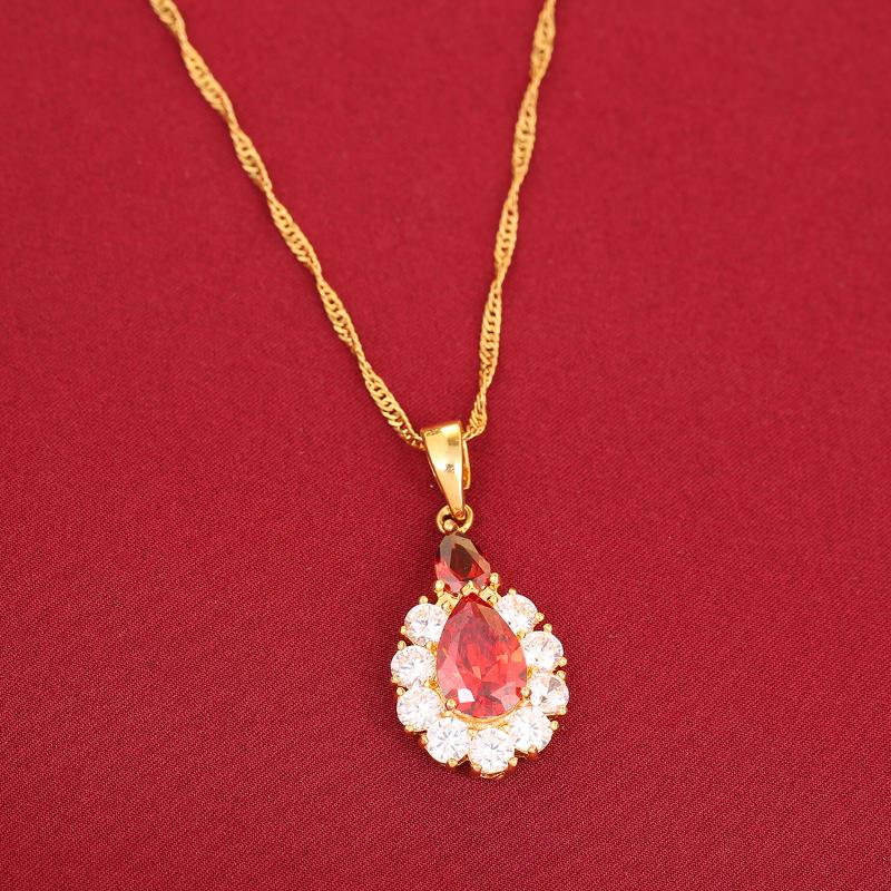 Trendy 3 Color Zircon Stone Pendant Necklace Bule White Red Water Drop Crystal Druzy Jewelry
Trendy 3 Color Zircon Stone Pendant Necklace Bule White Red Water Drop Crystal Druzy Jewelry