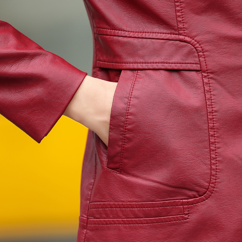 New Womens Elegant Hooded Leather Jackets Ladies Slim Soft Sheepskin Leather Coat Plus Size 6XL Female Clothing Outerwear 201226