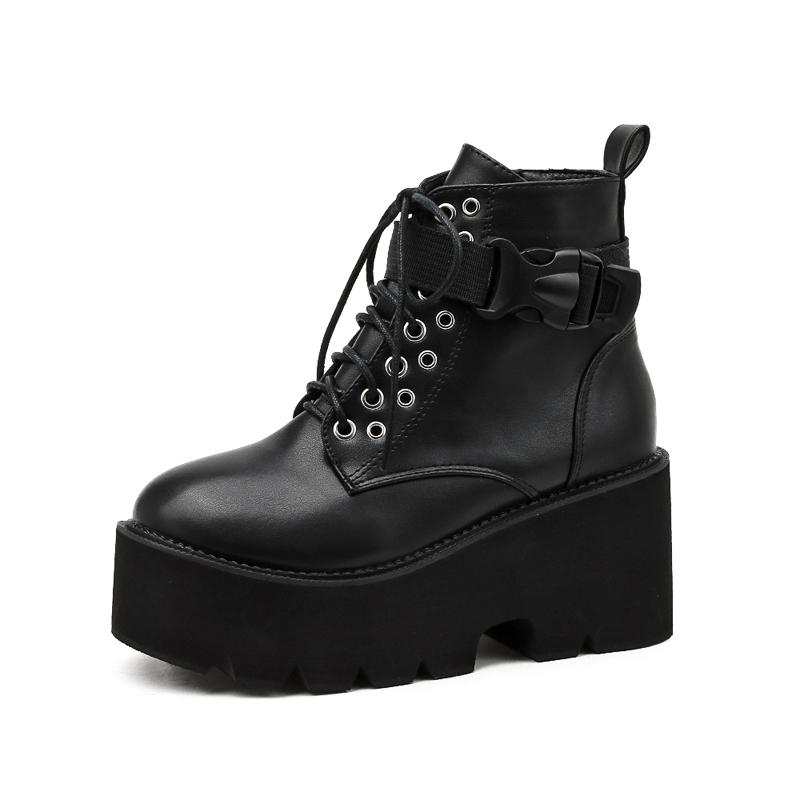 Winter shoes Leather Women Ankle Boots Chunky Heel Platform Boots Female Punk Style Thick Bottom Female Motorcycle LJB218, Black
Winter shoes Leather Women Ankle Boots Chunky Heel Platform Boots Female Punk Style Thick Bottom Female Motorcycle LJB218, Black