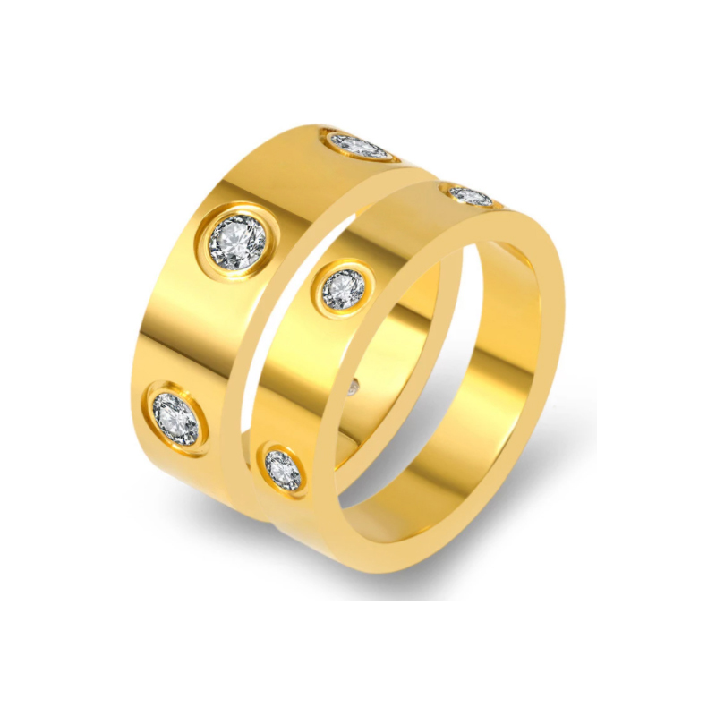 High Quality love rings luxury wedding ring for woman Fashion Gold Color Stainless Steel Jewelry men 6mm width
High Quality love rings luxury wedding ring for woman Fashion Gold Color Stainless Steel Jewelry men 6mm width