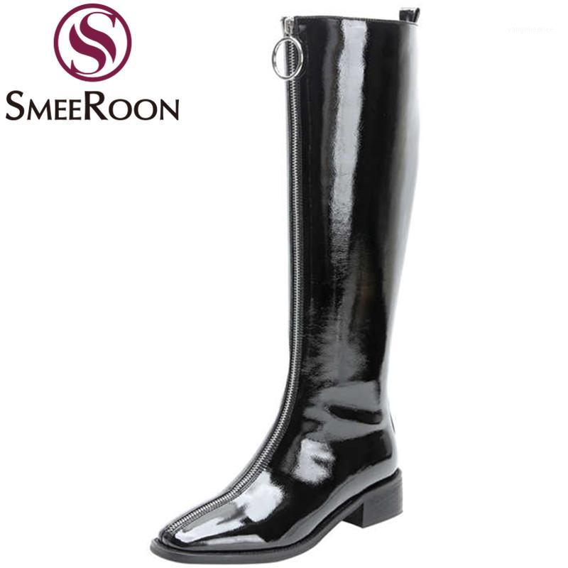 Smeeroon size 34-42 fashion knee high boots square toe zip med heels patent leather boots elegant lady prom autumn winter1, Black1 not fur
Smeeroon size 34-42 fashion knee high boots square toe zip med heels patent leather boots elegant lady prom autumn winter1, Black1 not fur