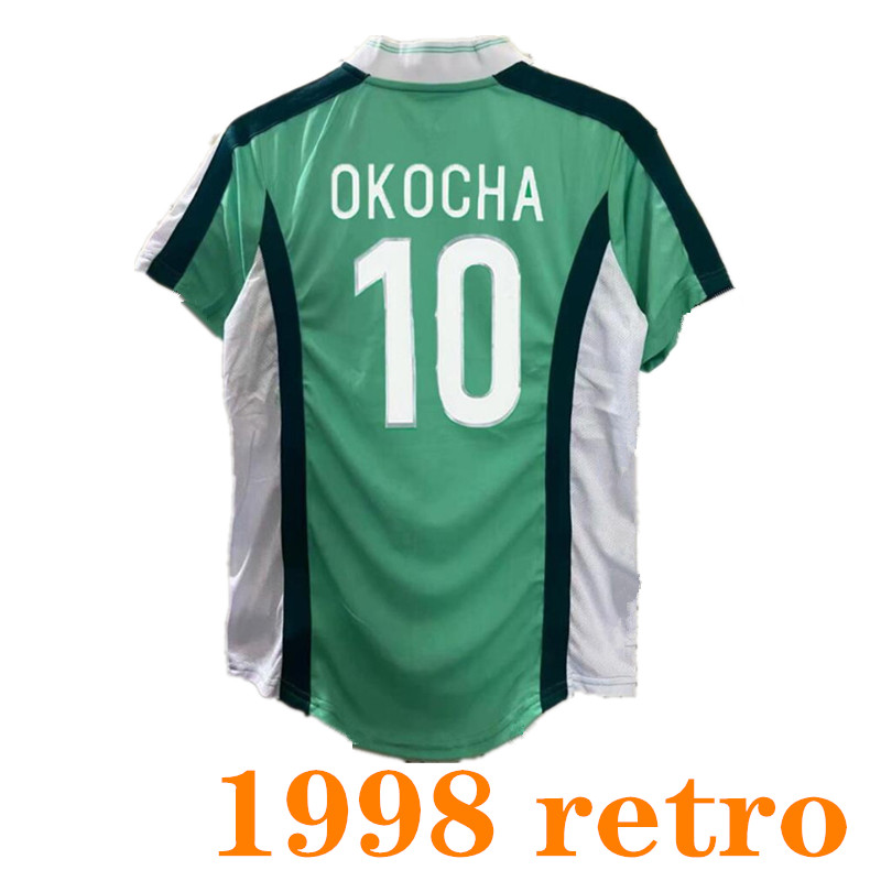 Retro soccer jersey 1998 KANU OKOCHA OLISEH Finidi YEKINI BABANGIDA WEST Africa national team 98 classic vintage football shirt, Image
Retro soccer jersey 1998 KANU OKOCHA OLISEH Finidi YEKINI BABANGIDA WEST Africa national team 98 classic vintage football shirt, Image