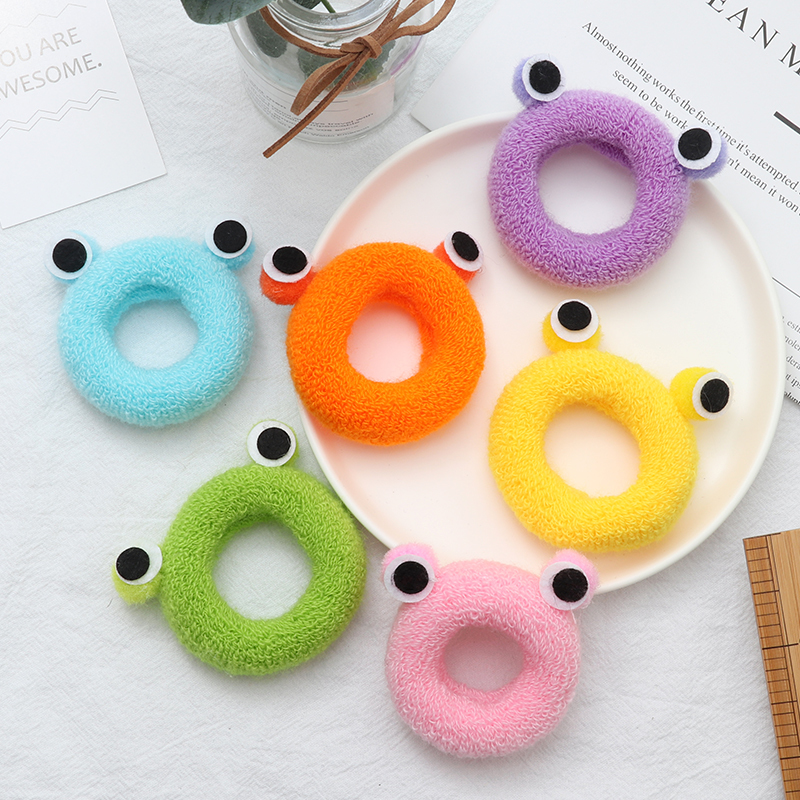 Cute frog bands girl ring elastic rubber band Korean children's headdress hair accessories