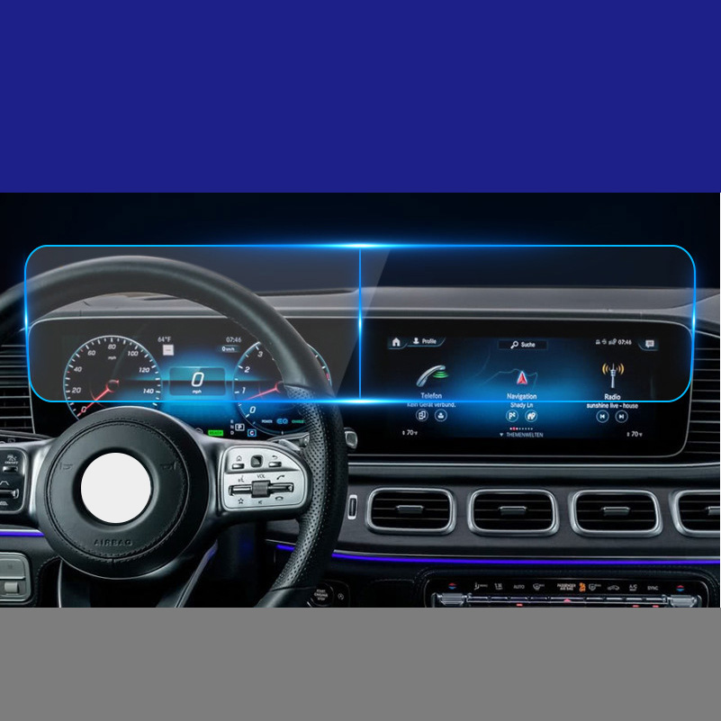 GPS Car Navigation Steel Film for Mercedes Benz GLS 2016-2019 Left and Right Split 2020 Central Control Screen Glass Tempered Film
GPS Car Navigation Steel Film for Mercedes Benz GLS 2016-2019 Left and Right Split 2020 Central Control Screen Glass Tempered Film