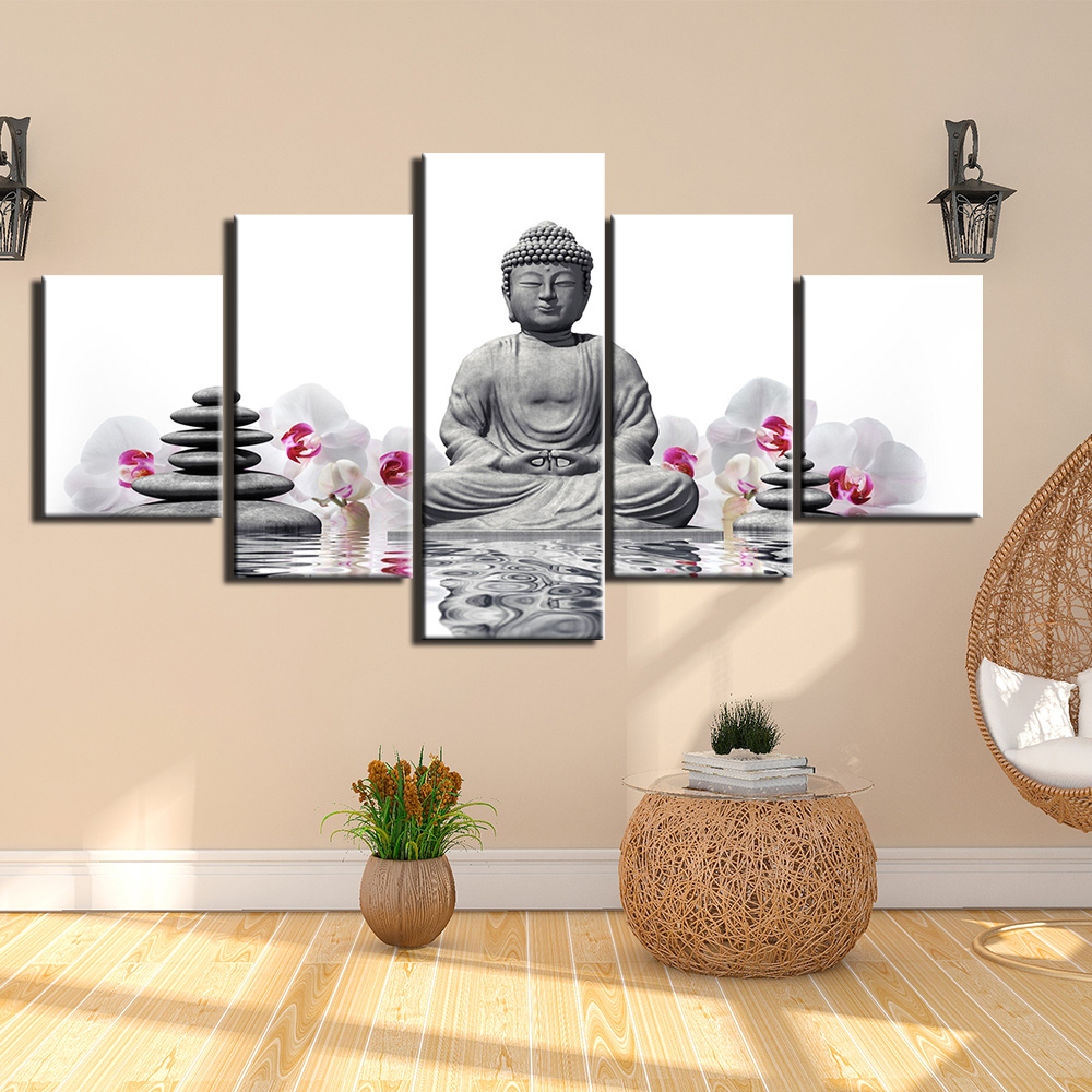 Modern HD Printed Wall Art Canvas Pictures 5 Pieces Buddha Painting Poster Home Decor For Living Room
Modern HD Printed Wall Art Canvas Pictures 5 Pieces Buddha Painting Poster Home Decor For Living Room