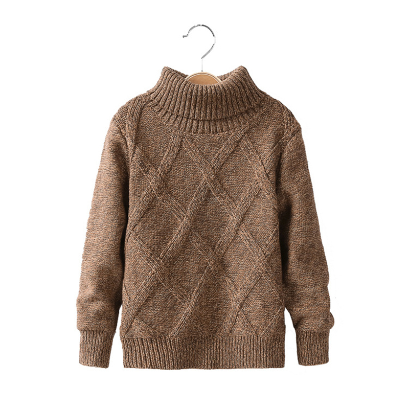 Boys Turtleneck Sweater Knitwear Winter Warm Turtle Neck Children Long Sleeve Cardigan Bebe Knitted Sweaters School Uniform 201128
