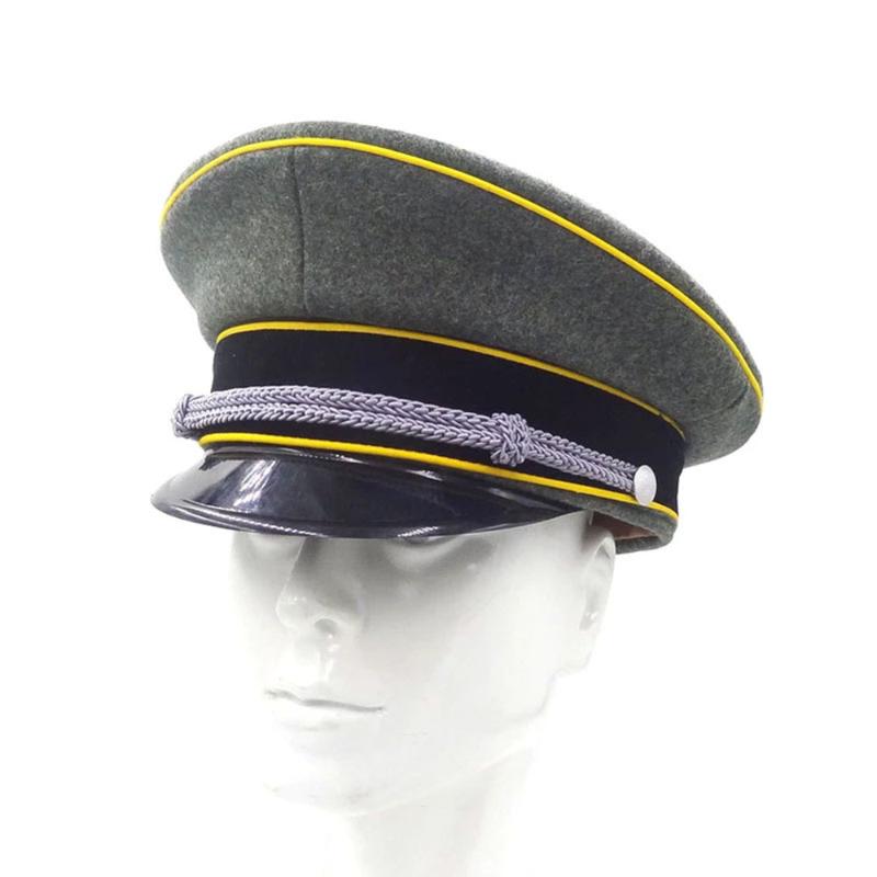 WWII German Elite Officer Cap Yellow Brim Wool Visor Hat Silver Chin Cord, As pic
WWII German Elite Officer Cap Yellow Brim Wool Visor Hat Silver Chin Cord, As pic